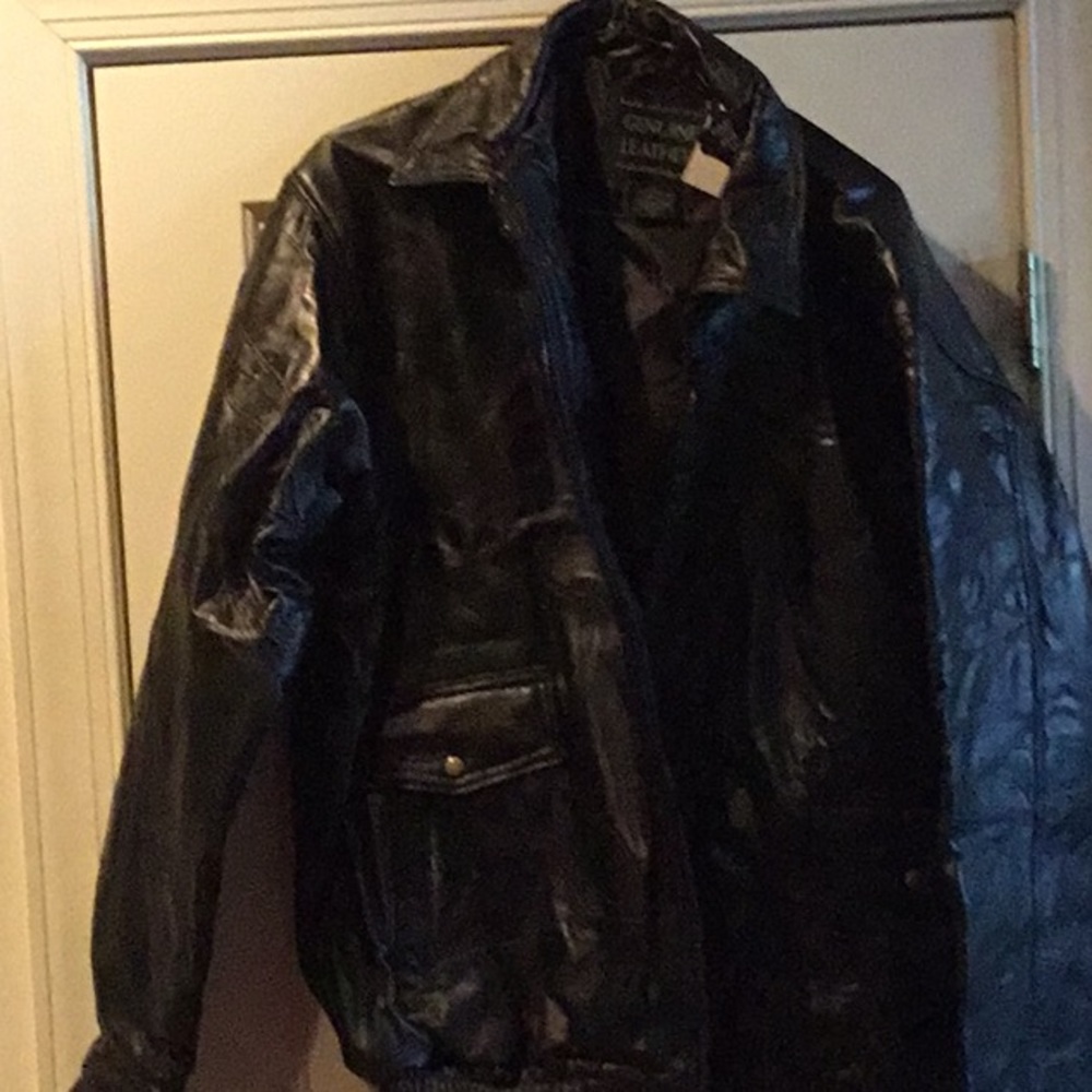 Leather coat